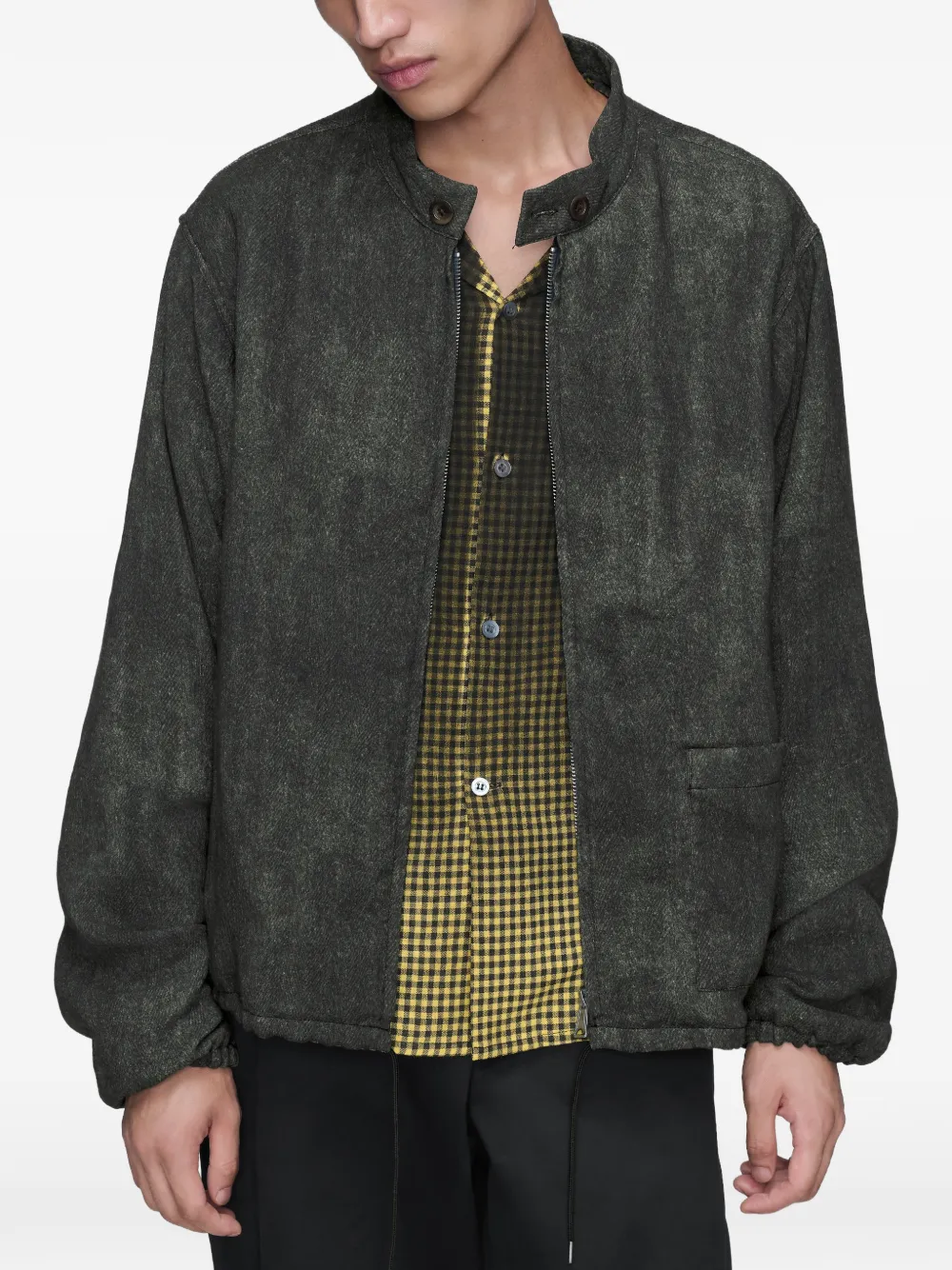 zip cotton caban jacket