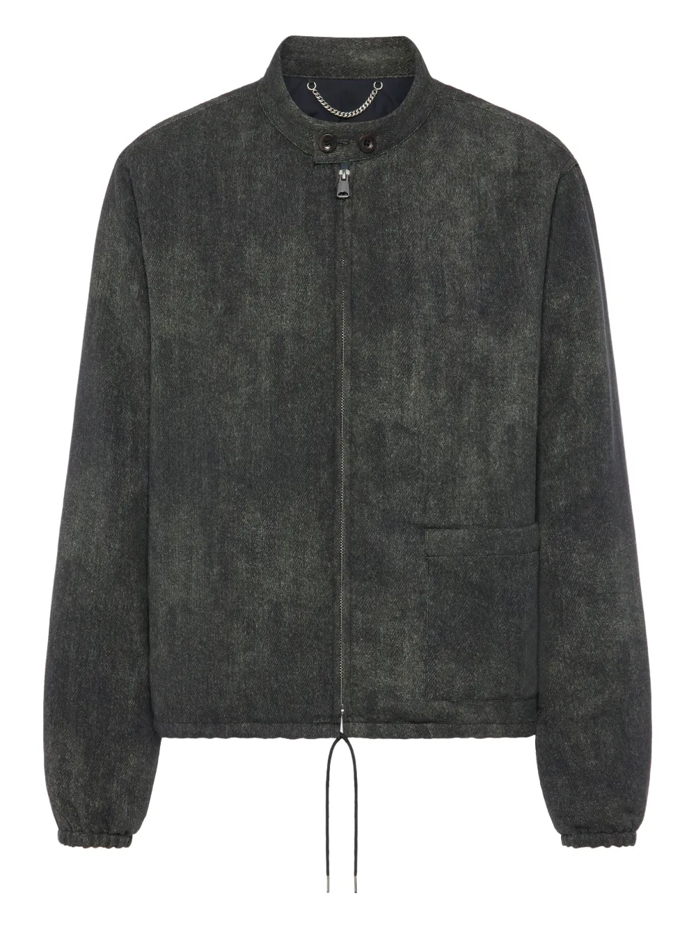 Maison Margiela Giacca in cotone con zip - Grigio