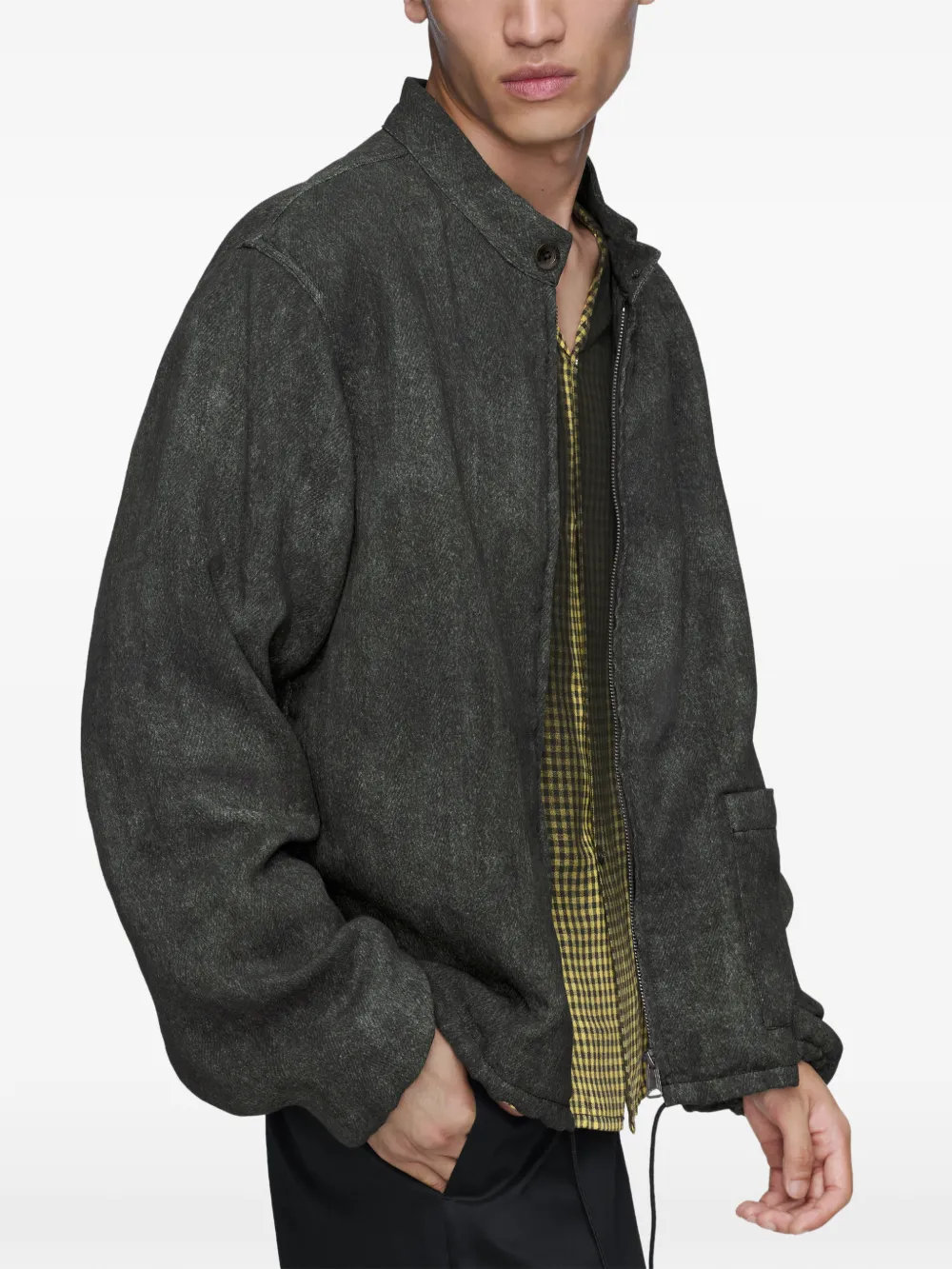 zip cotton caban jacket