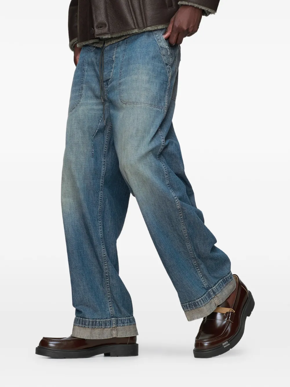 Maison Margiela Jeans met wijde pijpen Blauw
