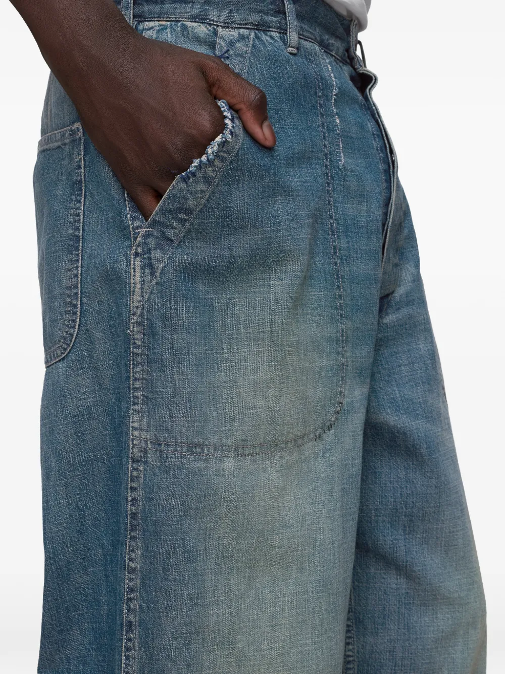 Maison Margiela Jeans met wijde pijpen Blauw