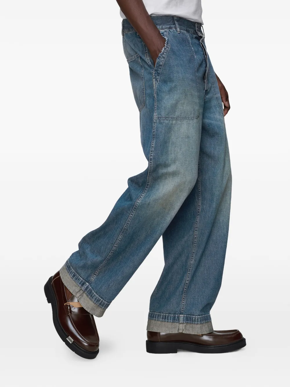 Maison Margiela Jeans met wijde pijpen Blauw