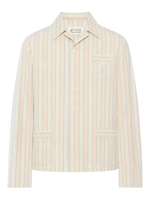 Maison Margiela striped long-sleeved shirt