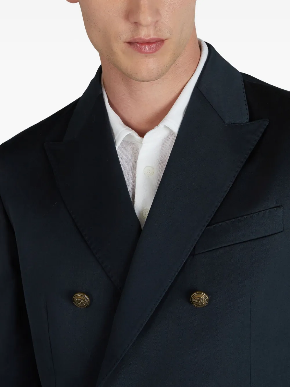 Incotex Blazer met dubbele rij knopen Blauw