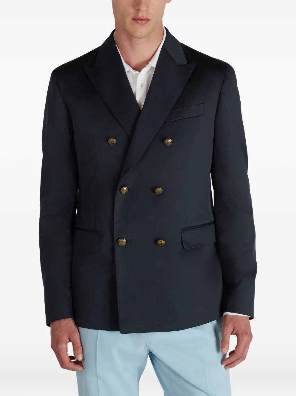 Incotex Blazer met dubbele rij knopen Blauw