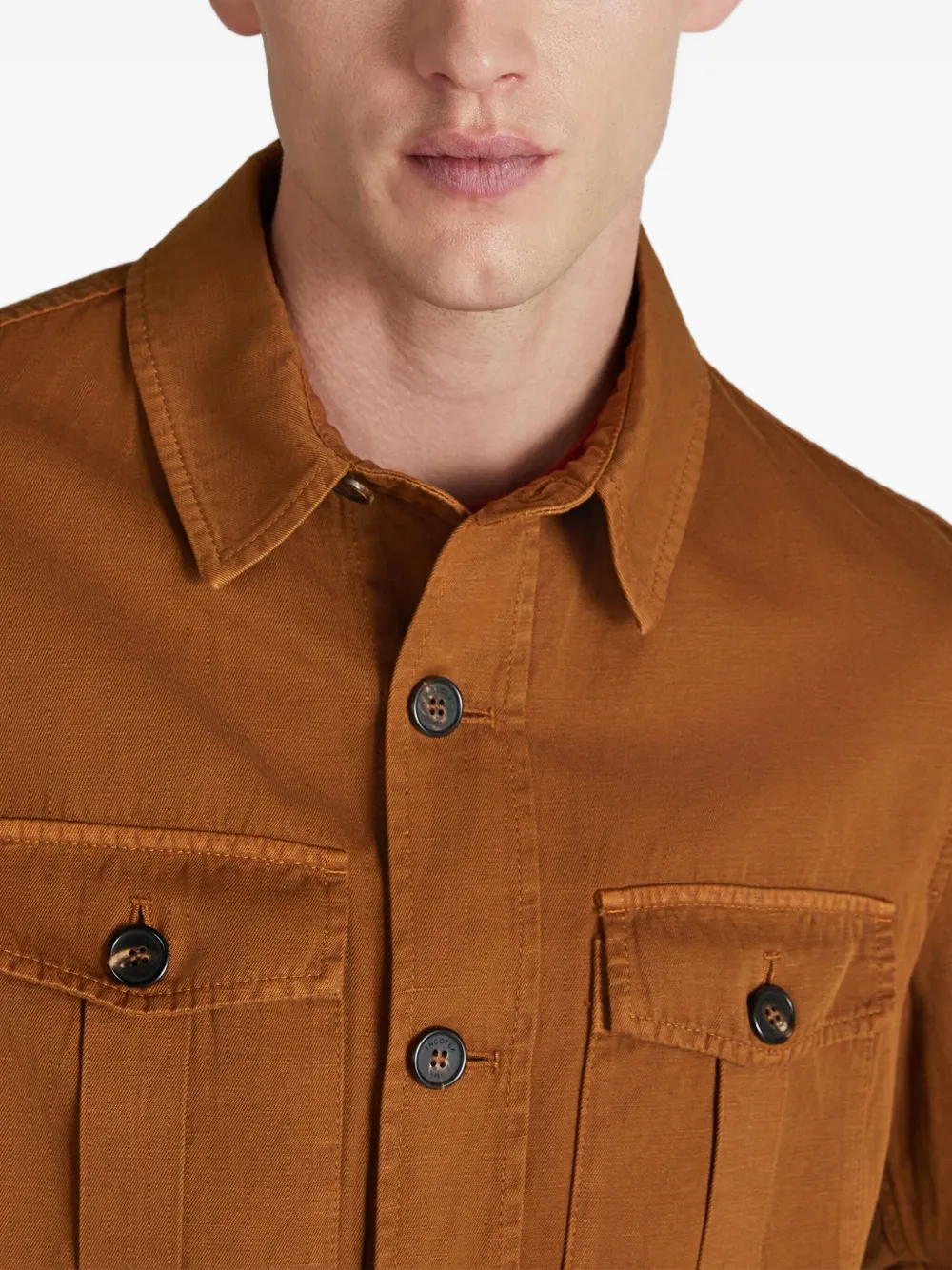 Incotex Button-up jack Bruin