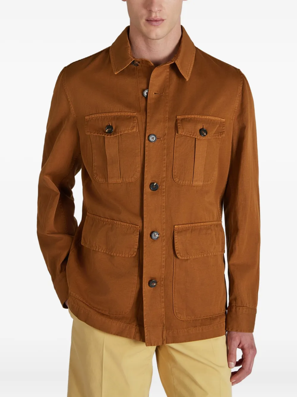 Incotex Button-up jack Bruin