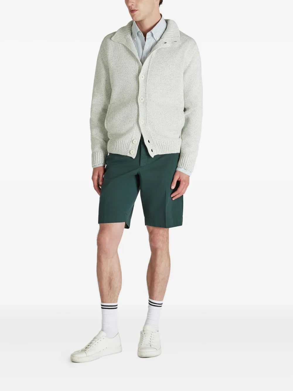 Glanshirt Gestreept Oxford overhemd - Wit