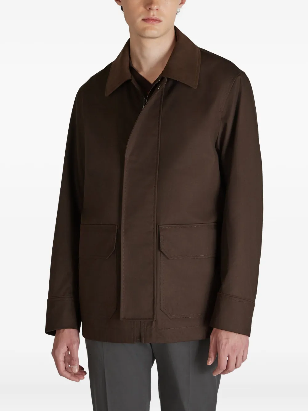 Montedoro Cotton Jacket In Brown