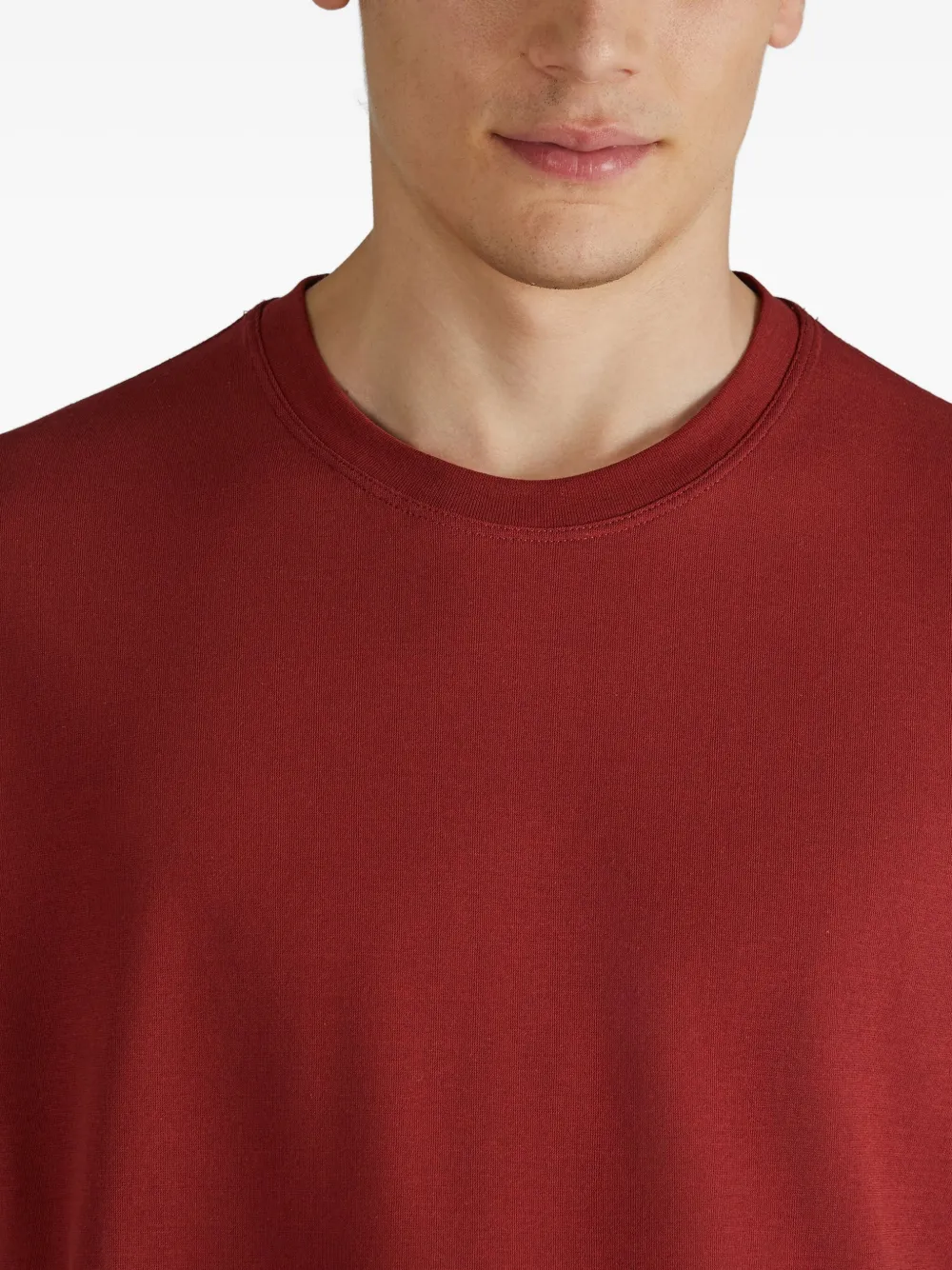 Zanone Katoenen T-shirt Rood