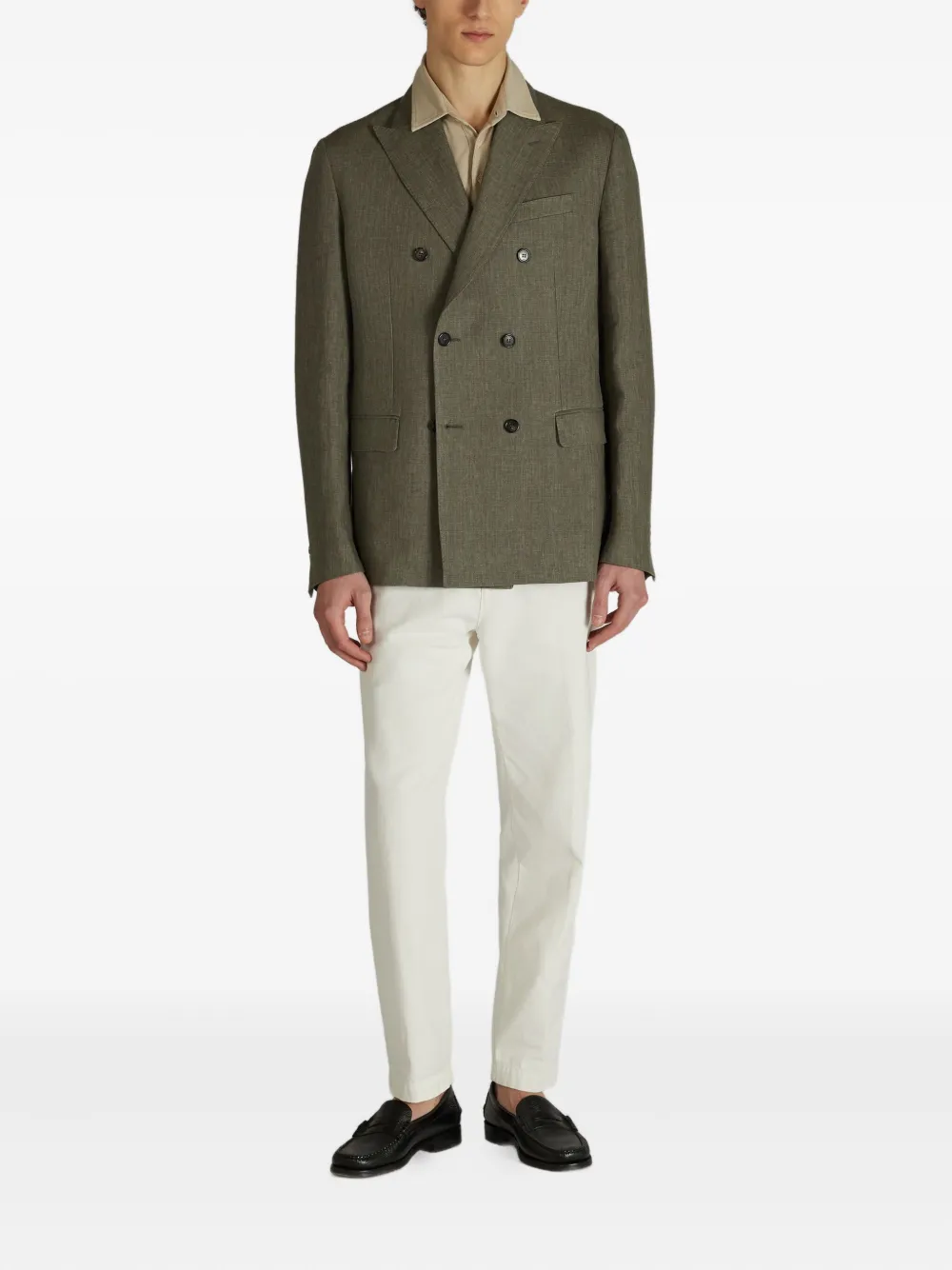slowear double-breasted linen blazer | Blazers | Image 2