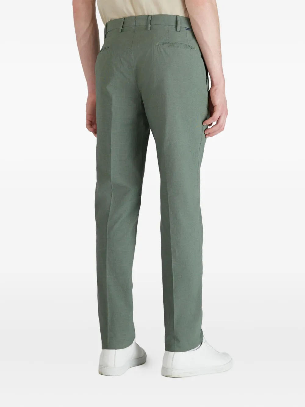 Incotex Broek van stretch-katoen Groen