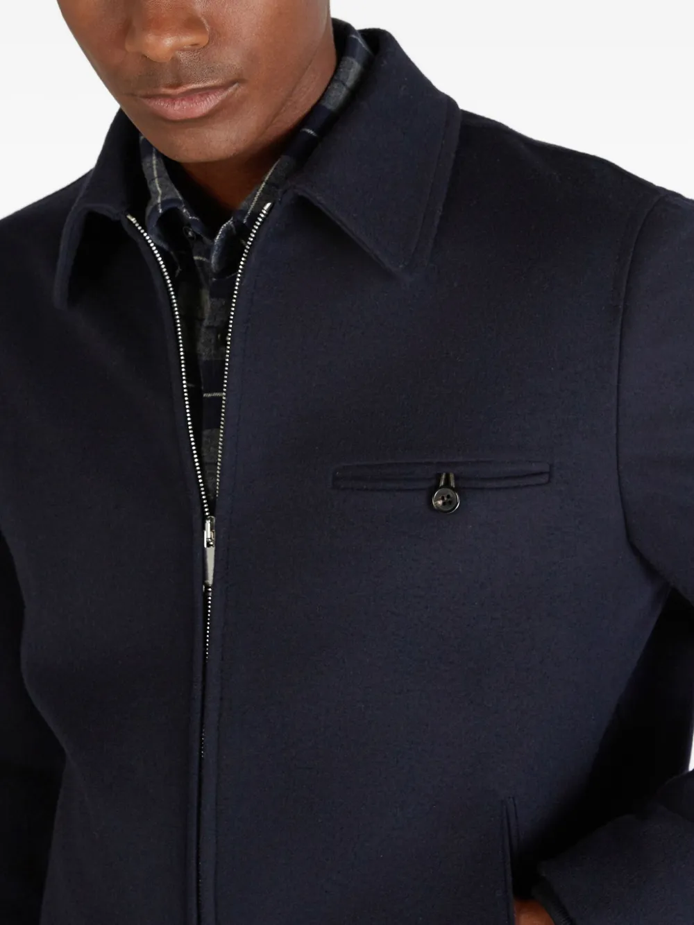 Montedoro Primo Zip-up Bomber Jacket In Blue