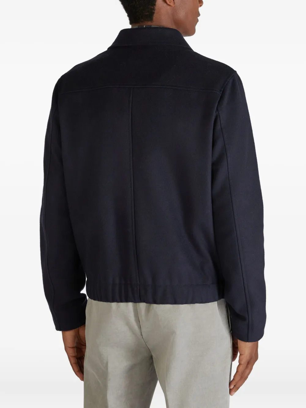 Montedoro Primo Zip-up Bomber Jacket In Blue