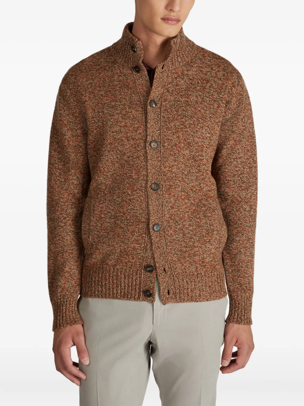 Zanone Geelong wollen vest Bruin