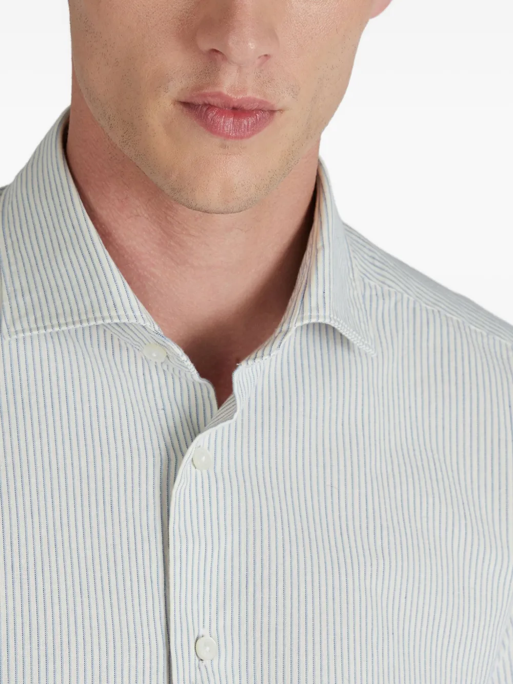 Glanshirt Striped Shirt In White