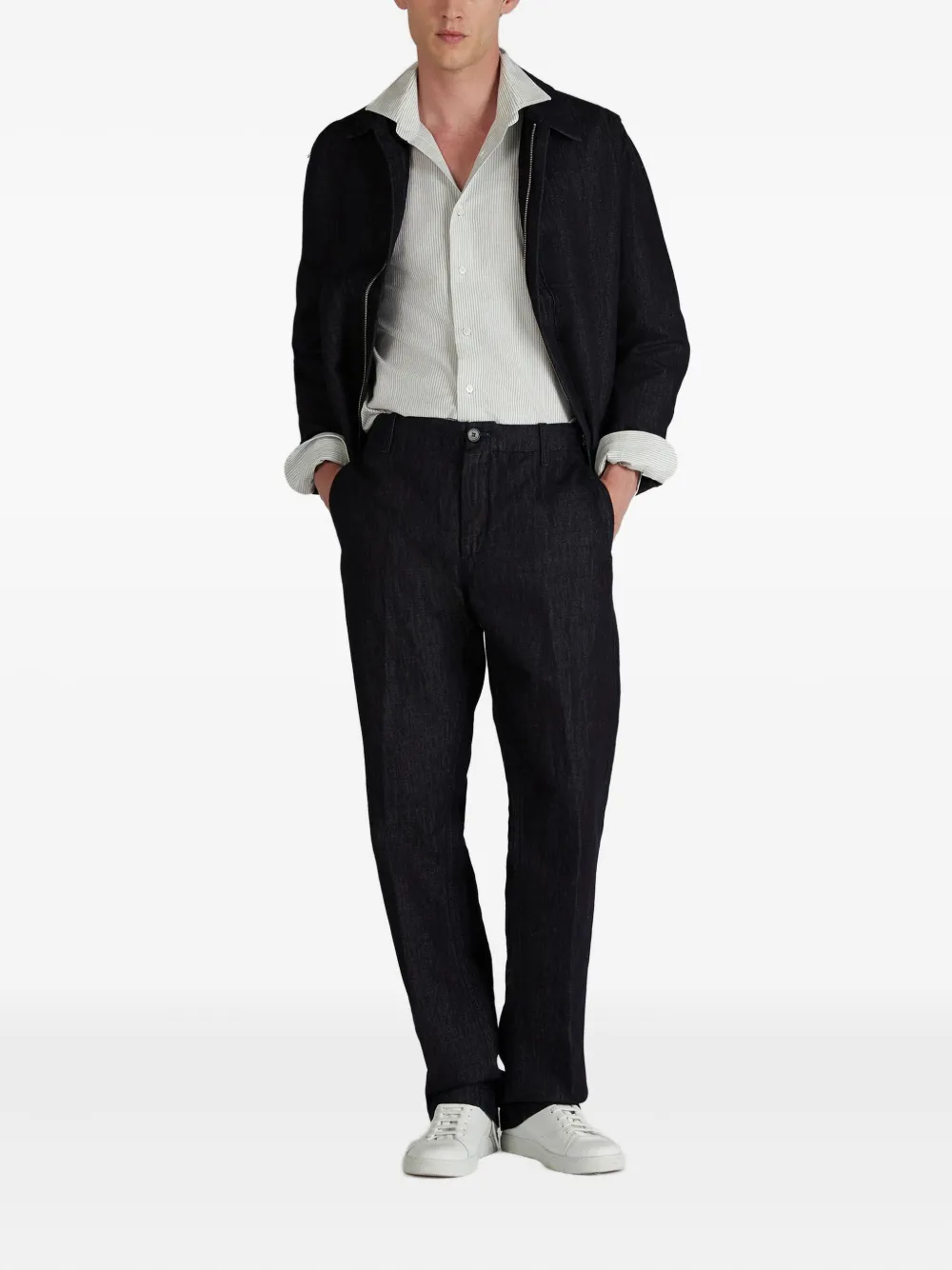 Glanshirt Striped Shirt In White