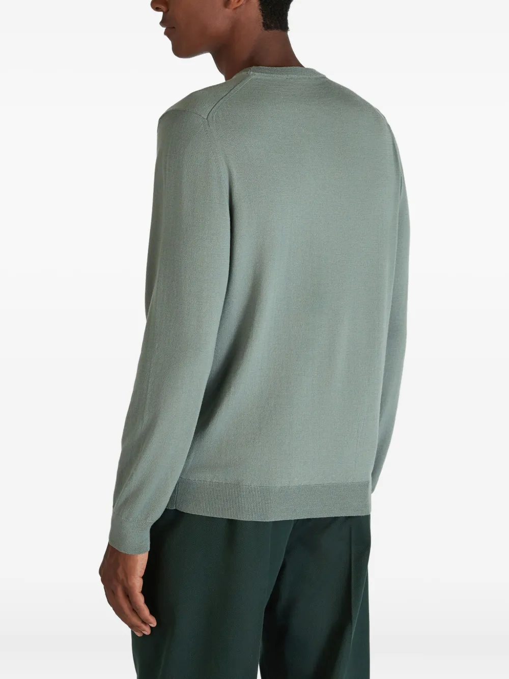 Zanone Trui met ronde hals Groen