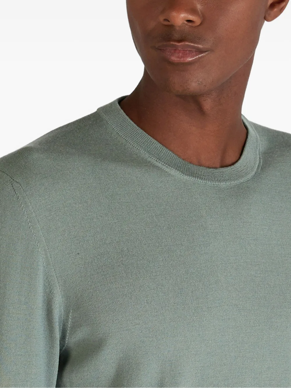 Zanone Trui met ronde hals Groen