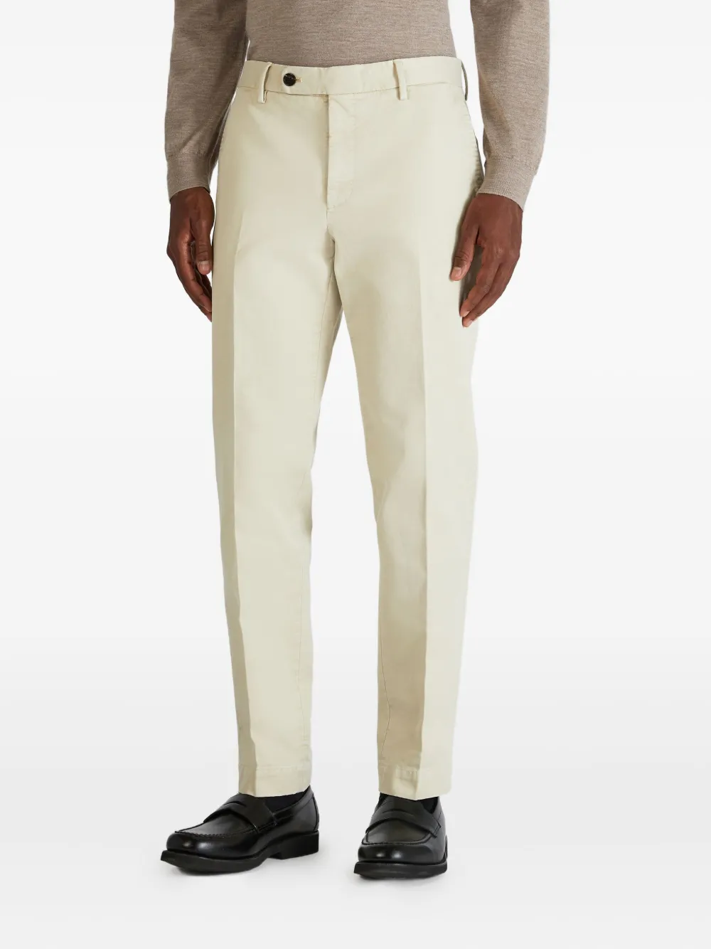 Incotex Broek met toelopende pijpen Beige