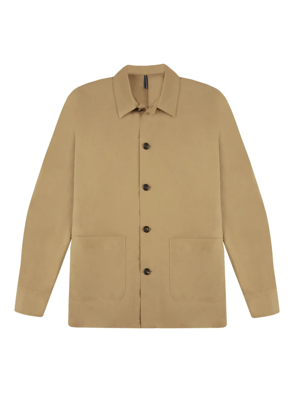Incotex buttoned patch-pocket overshirt | Neutrals | Image 1