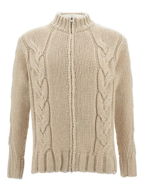 Customer Lovers zip cable-knit cardigan