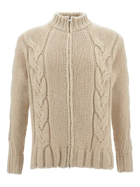 Customer Lovers zip cable-knit cardigan