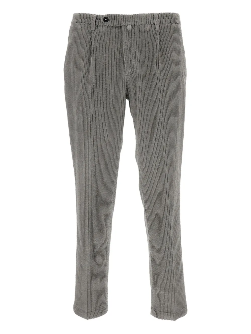 Briglia 1949 corduroy-texture front-pleat trousers | Grey | Image 1