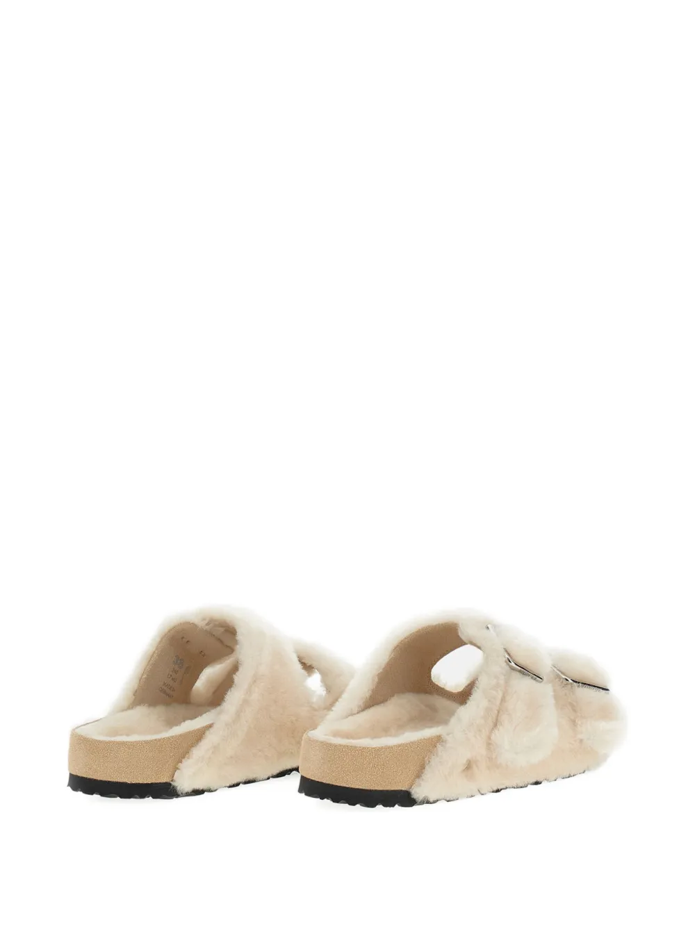 Birkenstock Arizona Big Buckle Shearling Sandals In Neutral