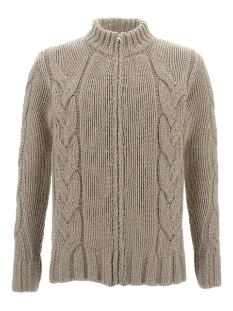 Customer Lovers zip cable-knit cardigan