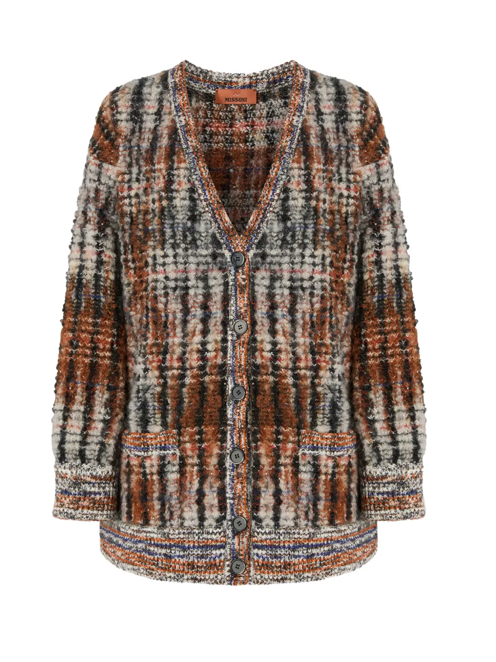 Missoni V-neck Pocket Cardigan In Multi