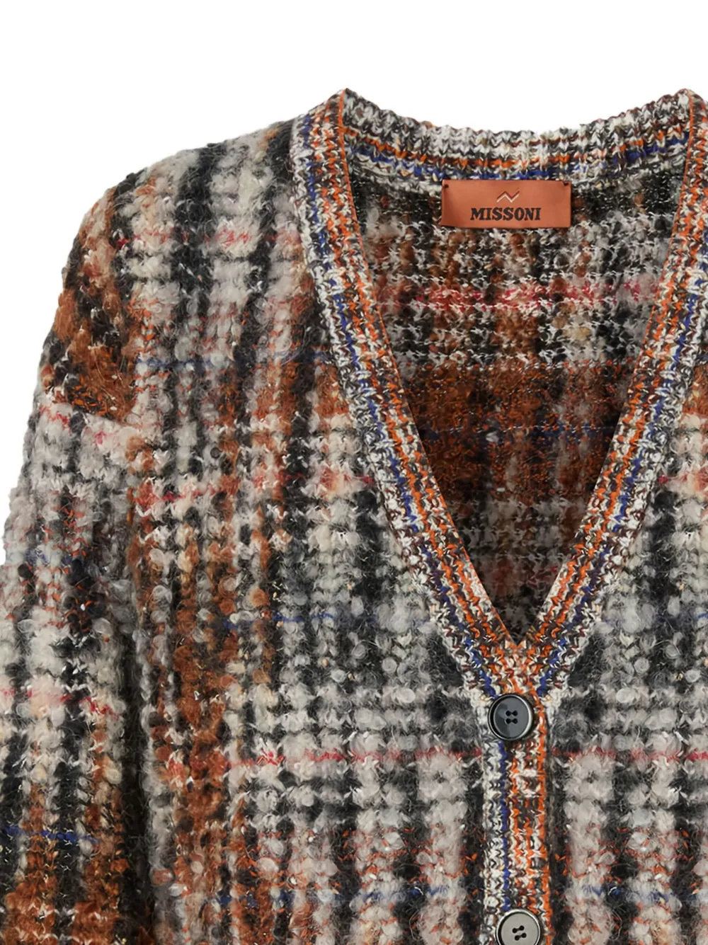 Missoni Vest met V-hals en zak Bruin