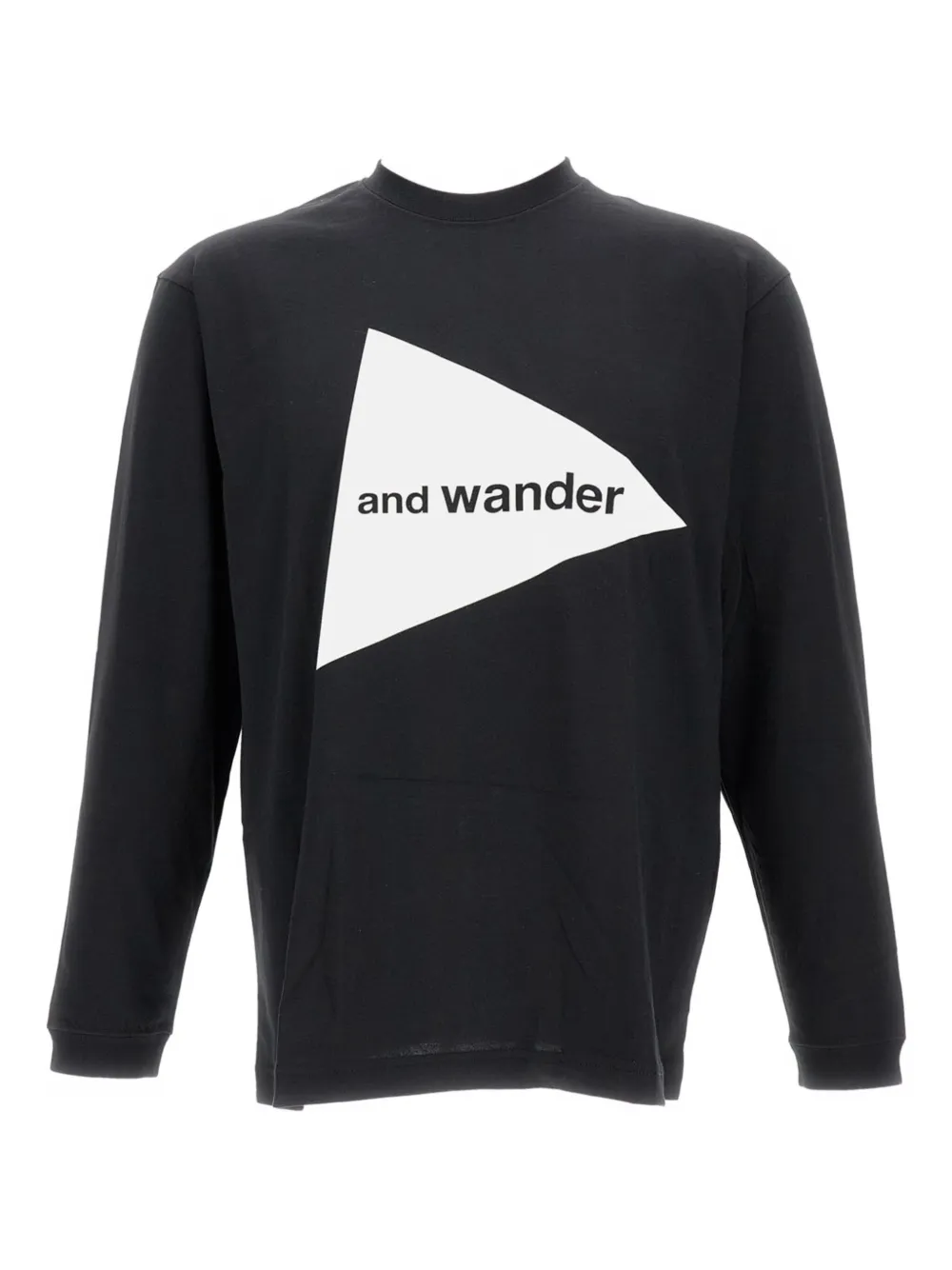and Wander logo-print long-sleeve T-shirt - Nero