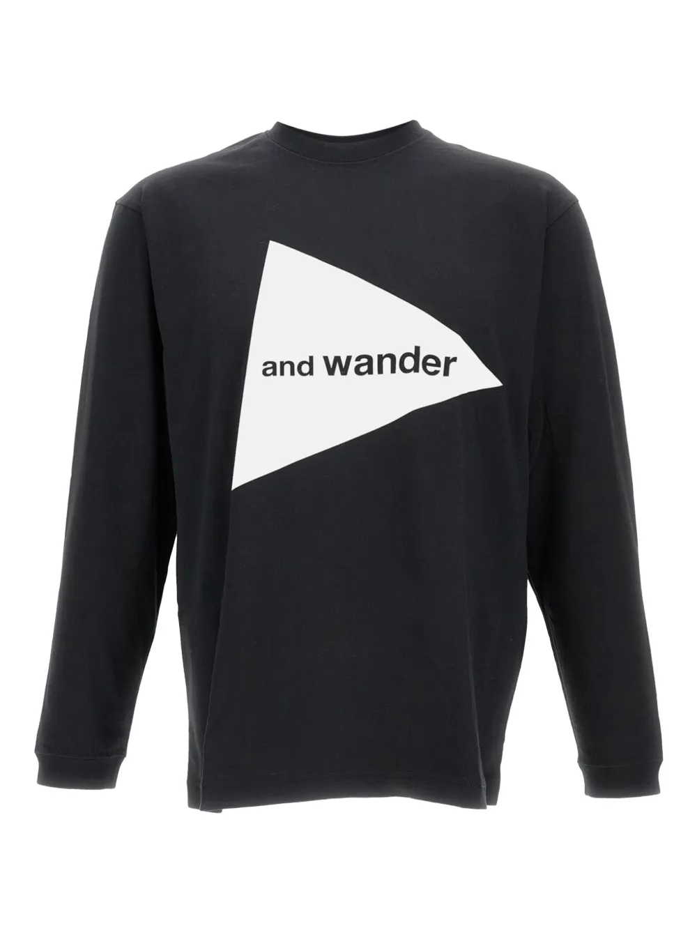 and Wander Langarmshirt mit Logo-Print | Schwarz | Image 1