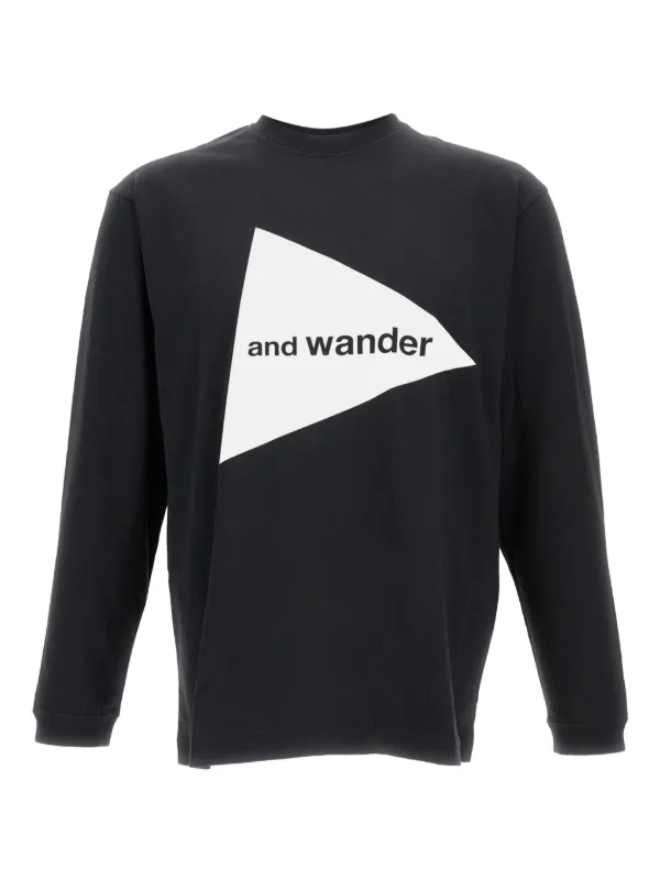 and wanderロンT And wander HBX | T-Shirt Sleeve Long Logo Wander And - ウェア