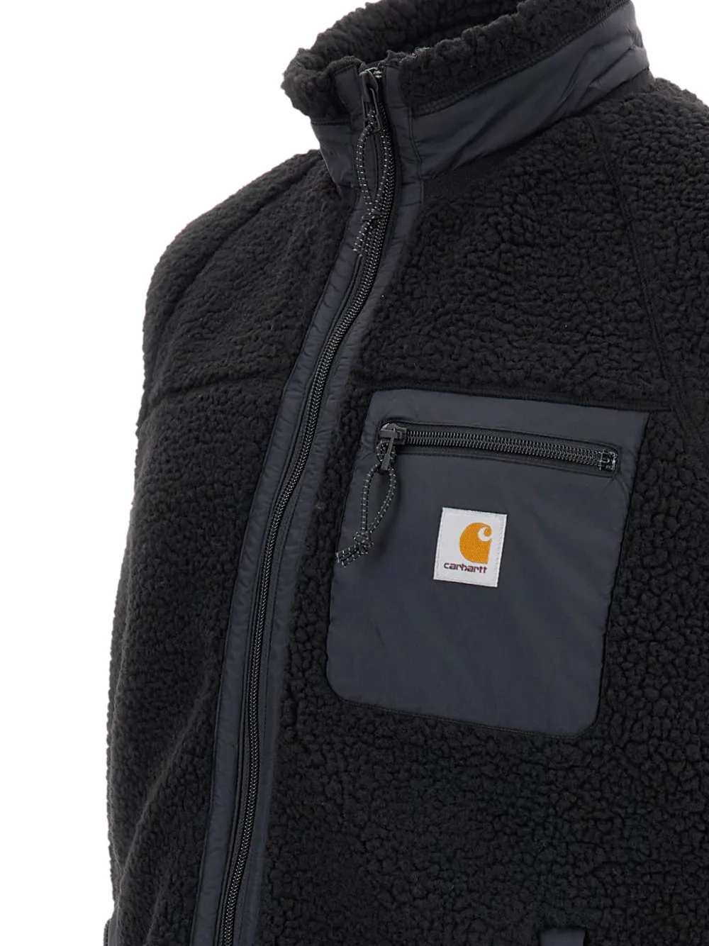 Carhartt WIP Fleece gilet met rits Zwart