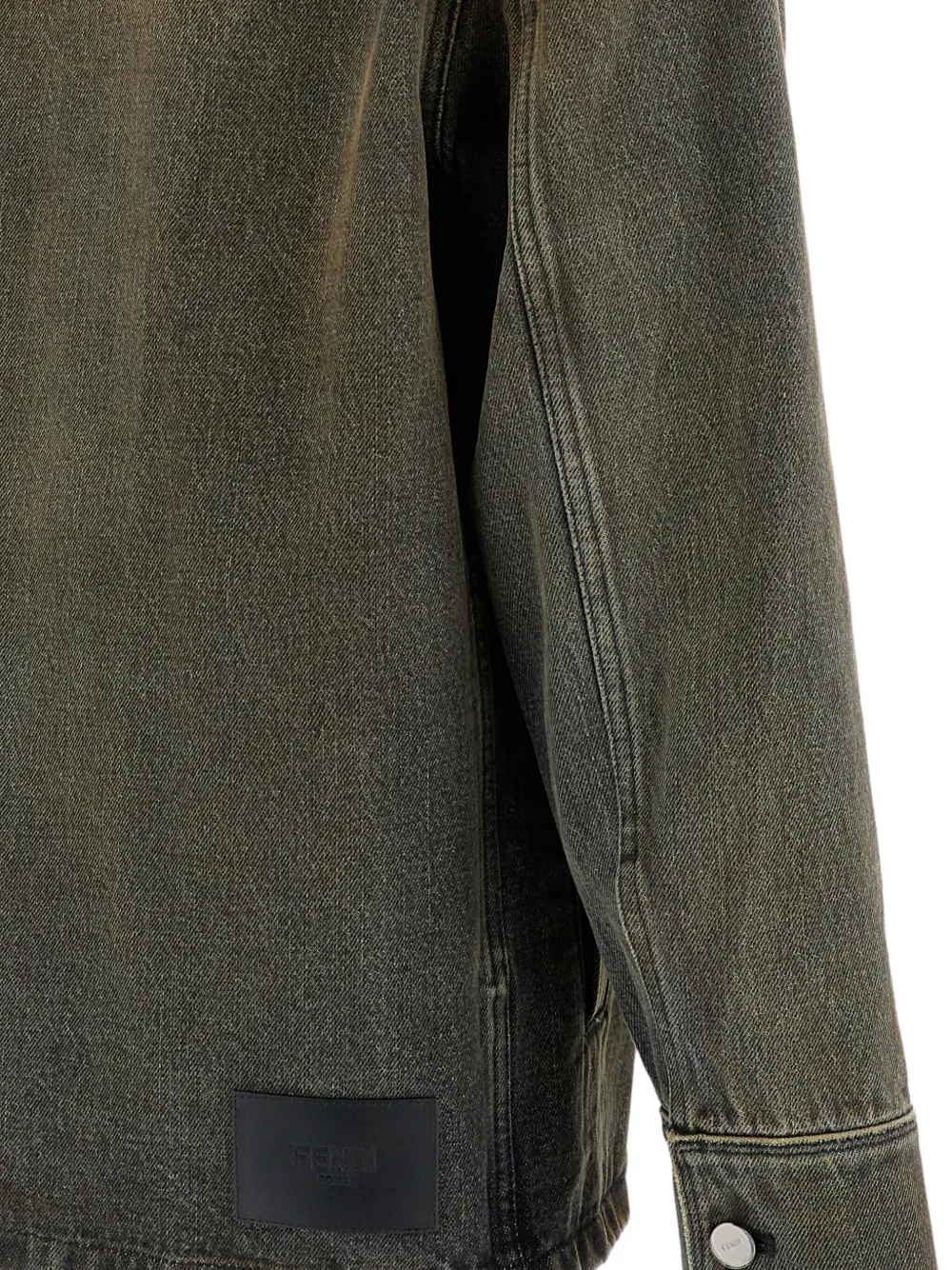 FENDI Denim overhemd met knopen Grijs