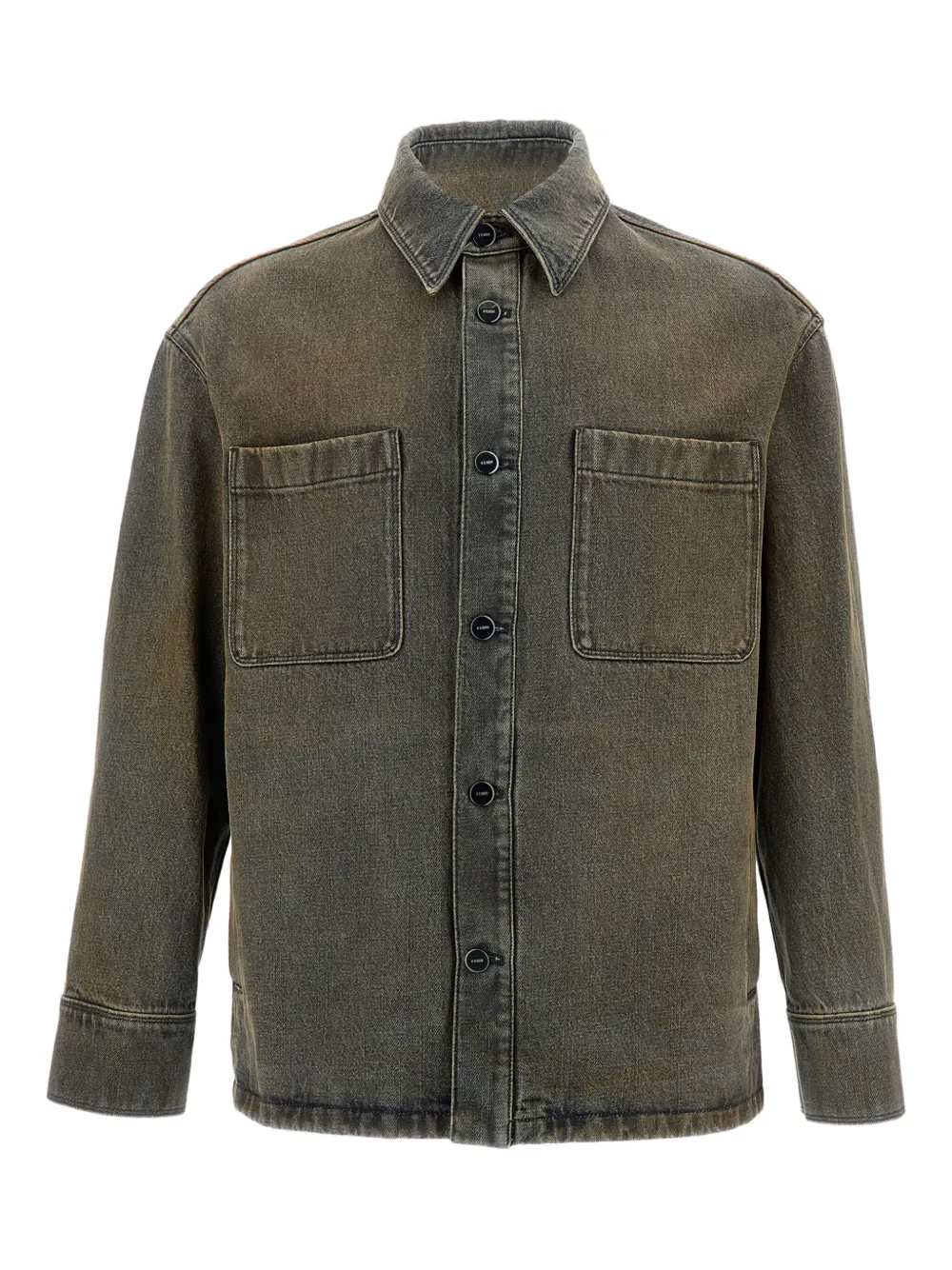 FENDI camisa de mezclilla con botones | gris | Image 1