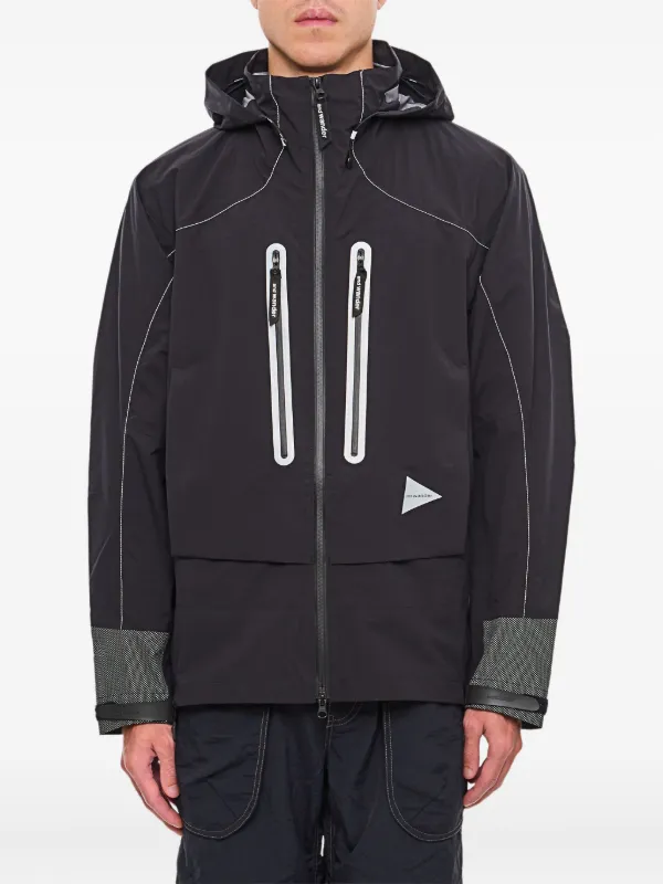 And Wander フーデッド ジャケット | ブラック | FARFETCH JP