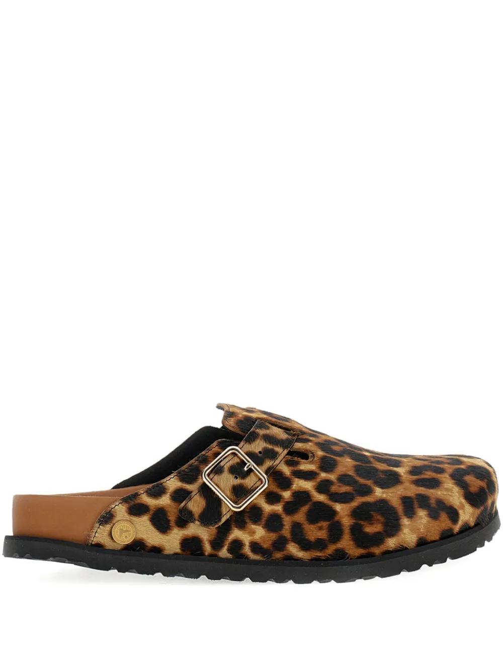 Birkenstock Buckle Strap Mules In Brown