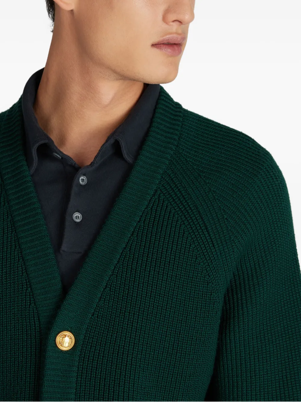 Zanone Vest met V-hals Groen