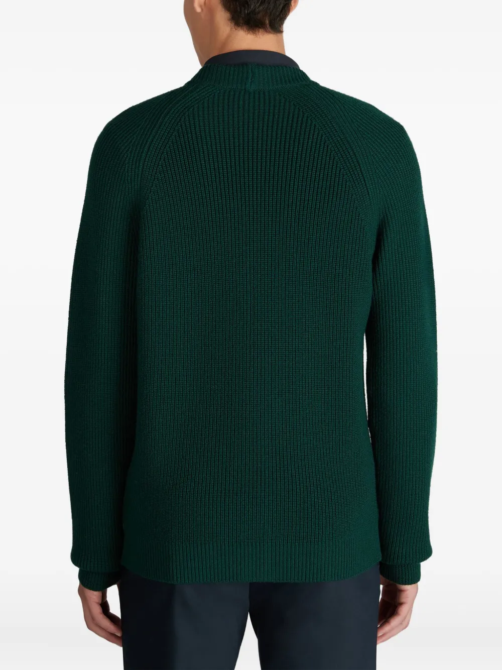 Zanone Vest met V-hals Groen