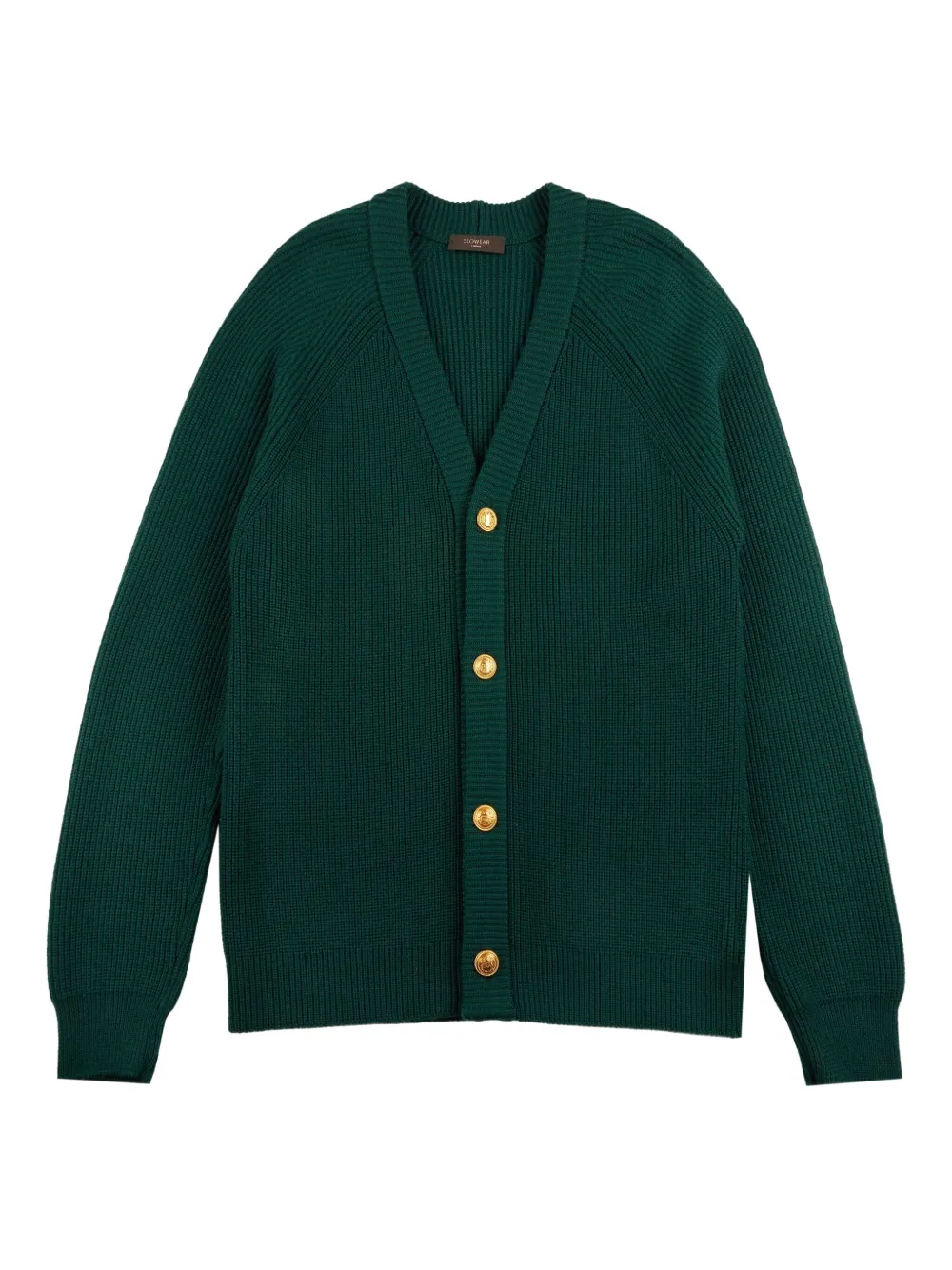 Zanone V-neck button cardigan | Green | Image 1