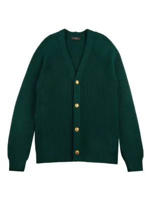 Drumohr ダークグリーンカーディガン 46 Drumohr zip-up Cardigan | Green | FARFETCH