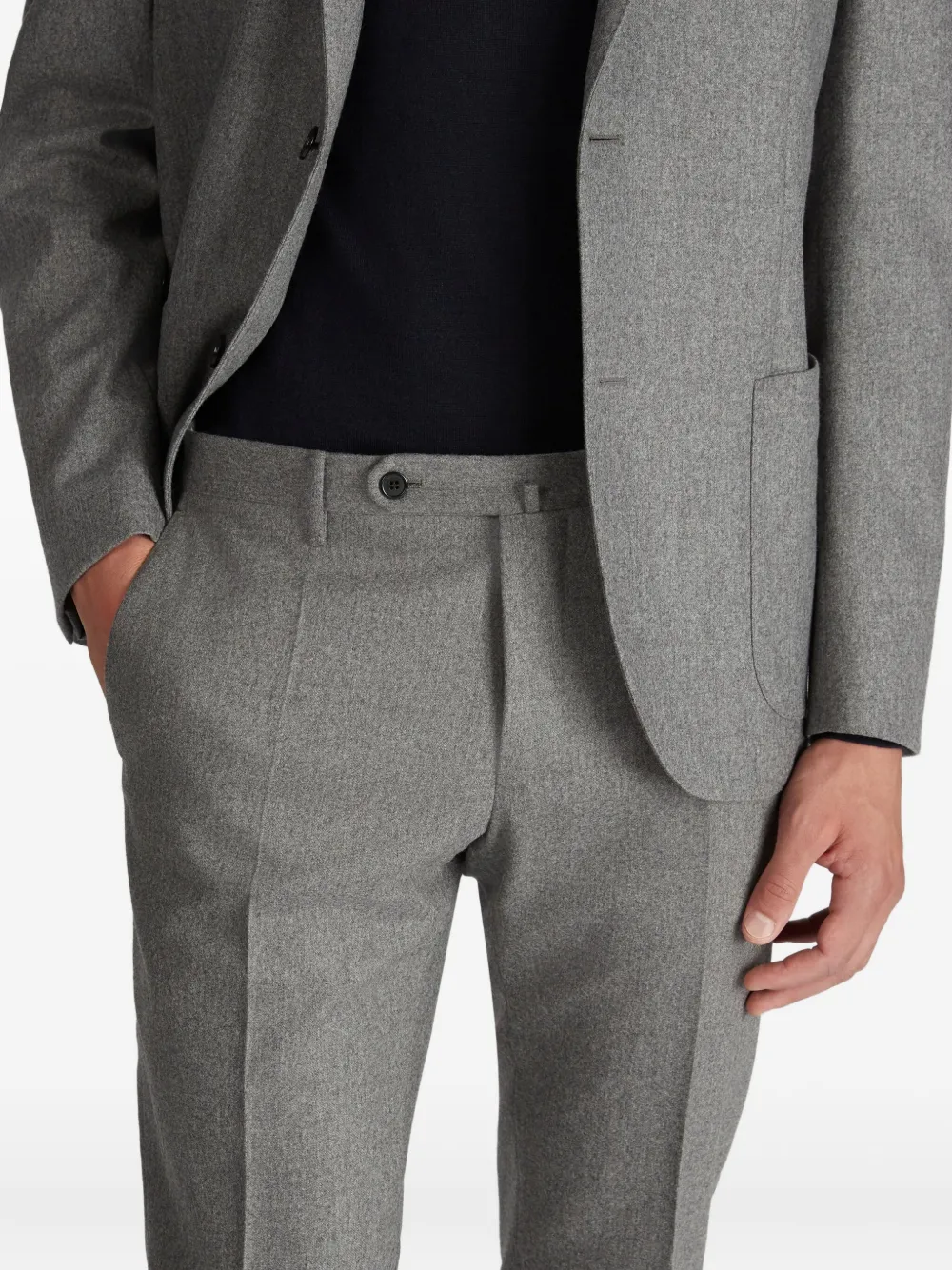 Incotex Flanellen broek Grijs