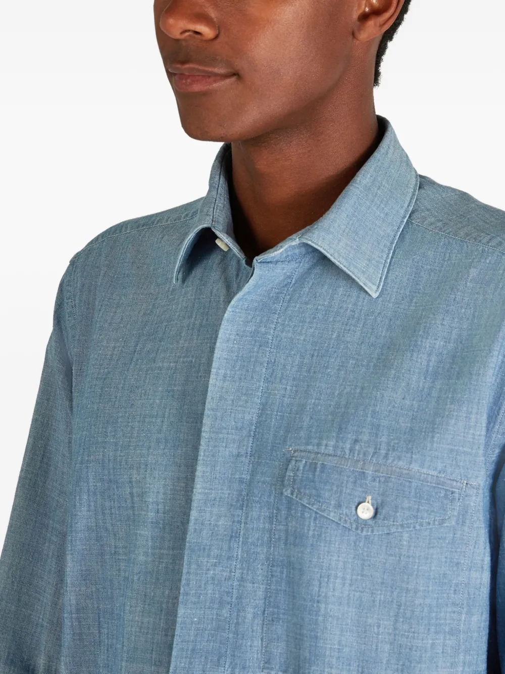 slowear Overhemd met borstzak Blauw