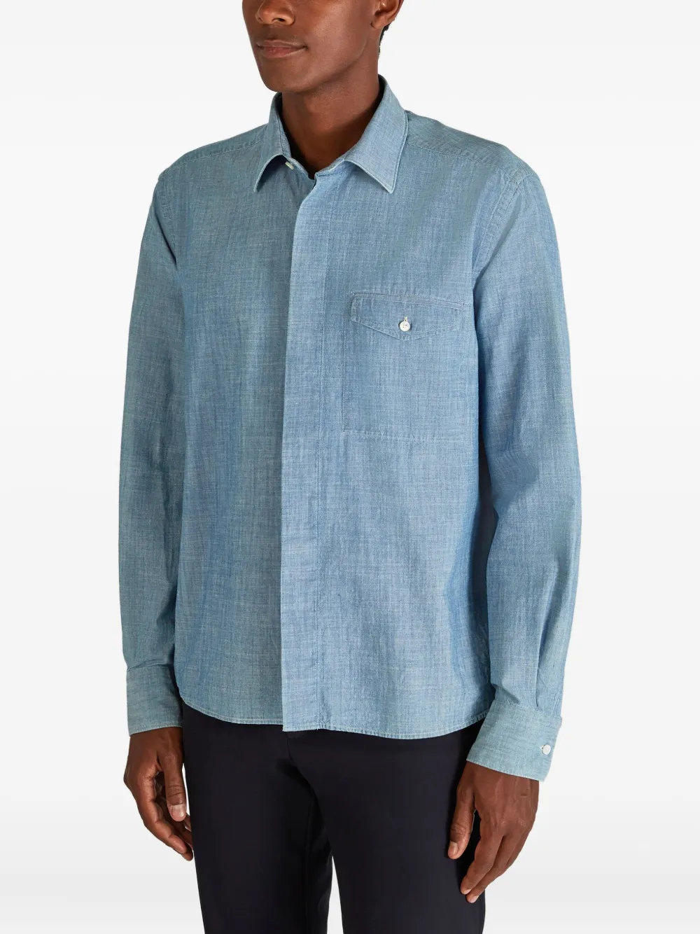  Slowear Chest-pocket Shirt - Blue 