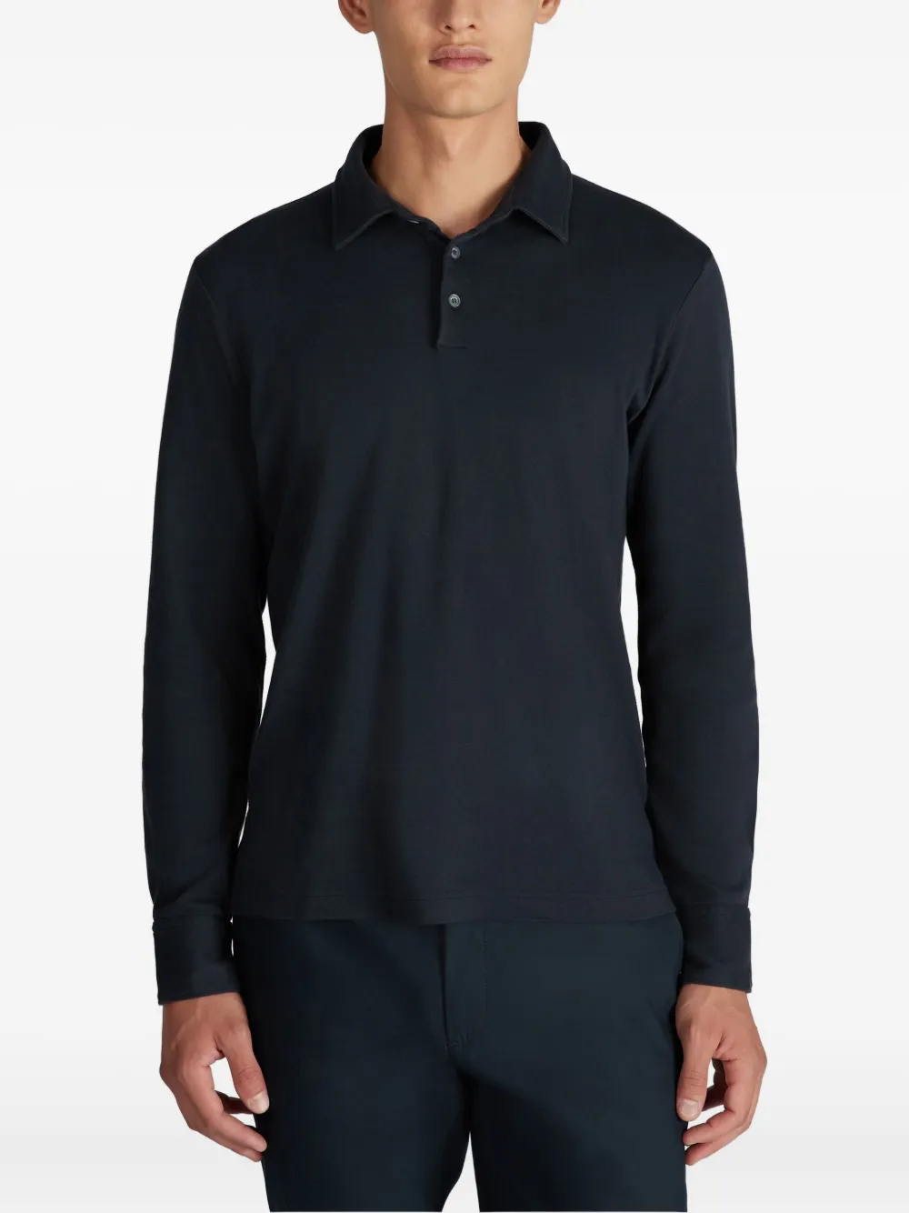 Zanone Poloshirt met lange mouwen Blauw