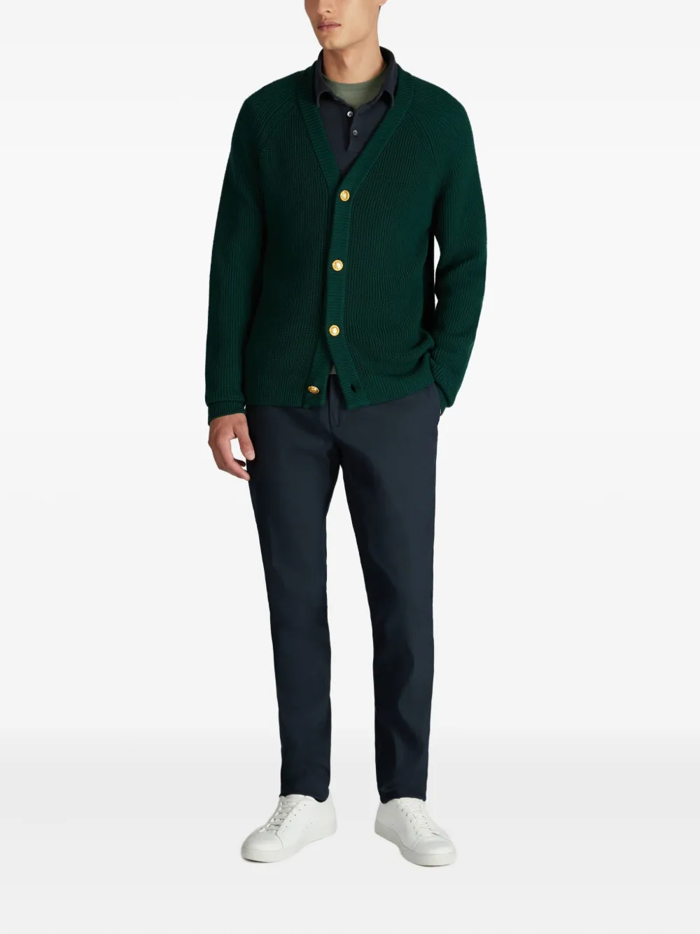 Zanone Poloshirt met lange mouwen - Blauw