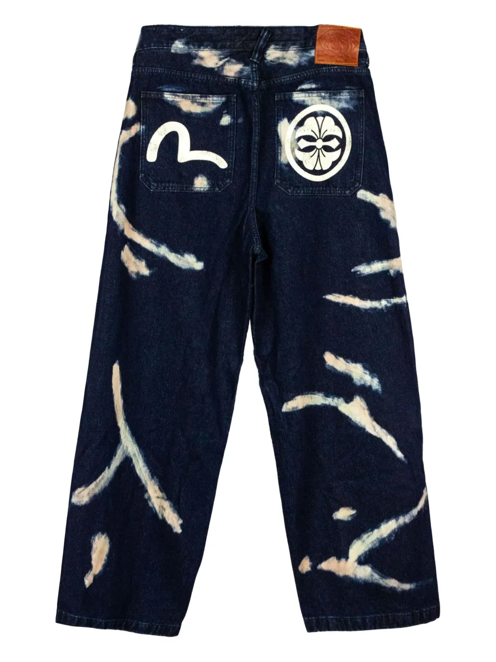 EVISU five-pockets graphic jeans - Blauw